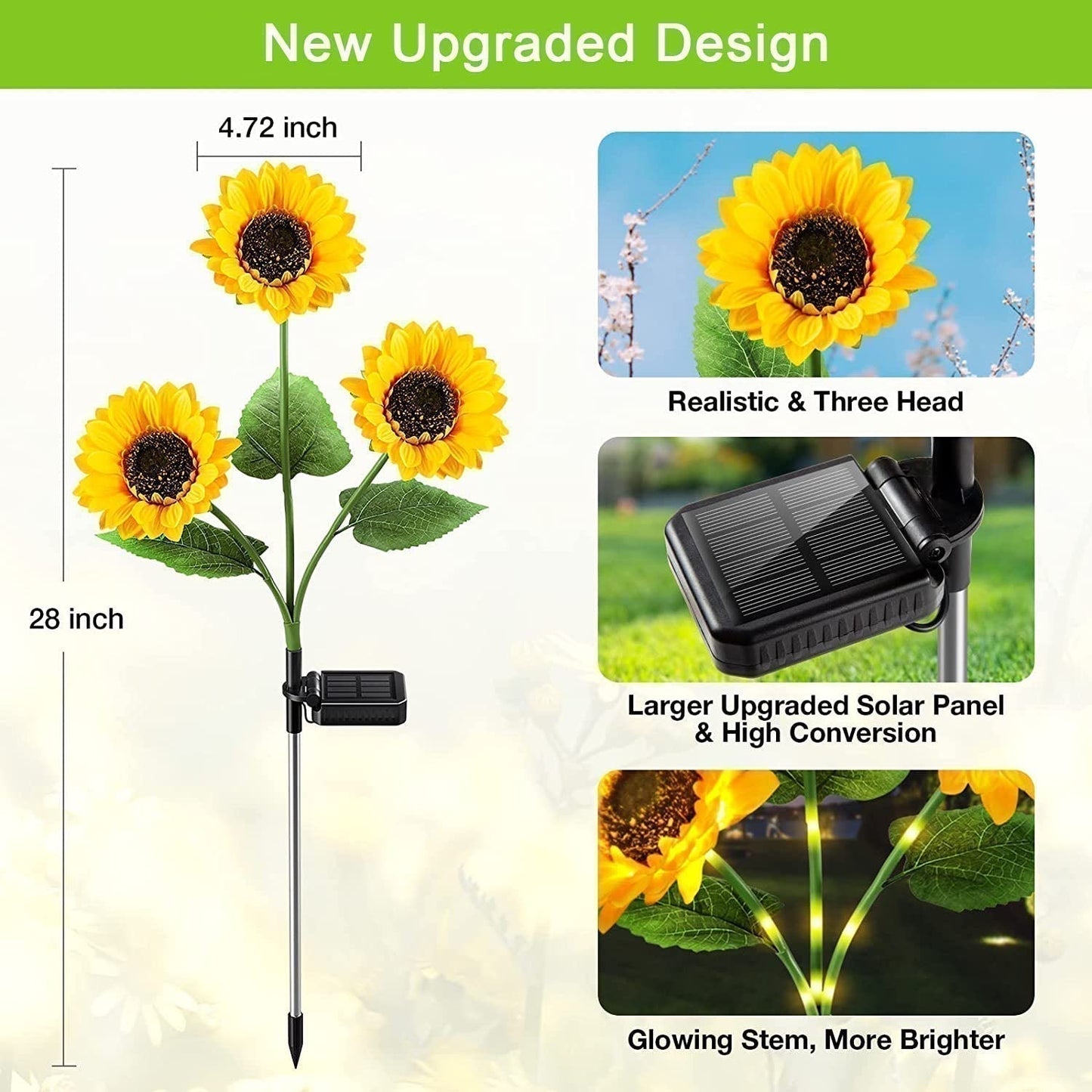 ⏰🔥LIMITED-TIME 50% OFF! 🌻 Sunflower Solar Lights – Auto On/Off, 14H Glow & IP65 Waterproof, Perfect for Garden & Patio ✨☀️