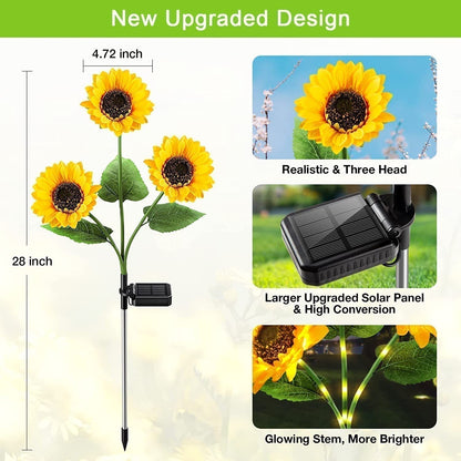 ⏰🔥LIMITED-TIME 50% OFF! 🌻 Sunflower Solar Lights – Auto On/Off, 14H Glow & IP65 Waterproof, Perfect for Garden & Patio ✨☀️