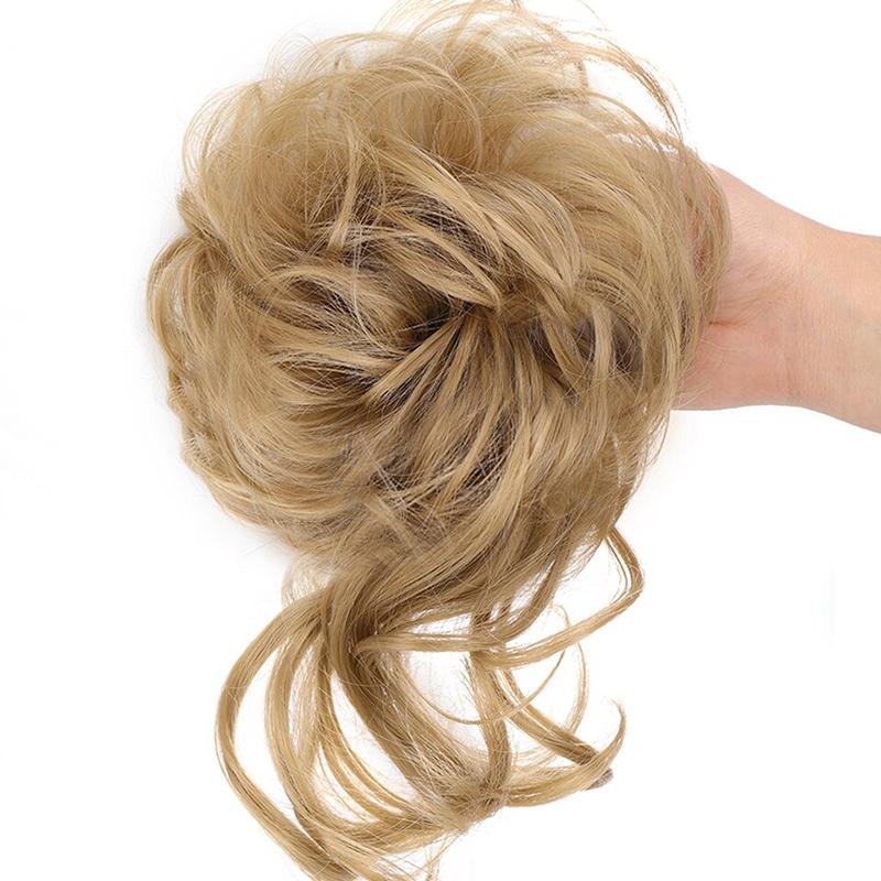 💁‍♀️LAST DAY - BUY 1 GET 1 FREE + FREE HAIRPIN!!🎁💗Messy Curly Hair Bun Scrunchie Extensions