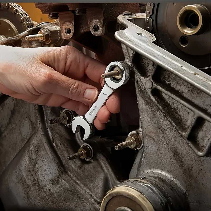 CR-V Steel Ratcheting Combination Wrench