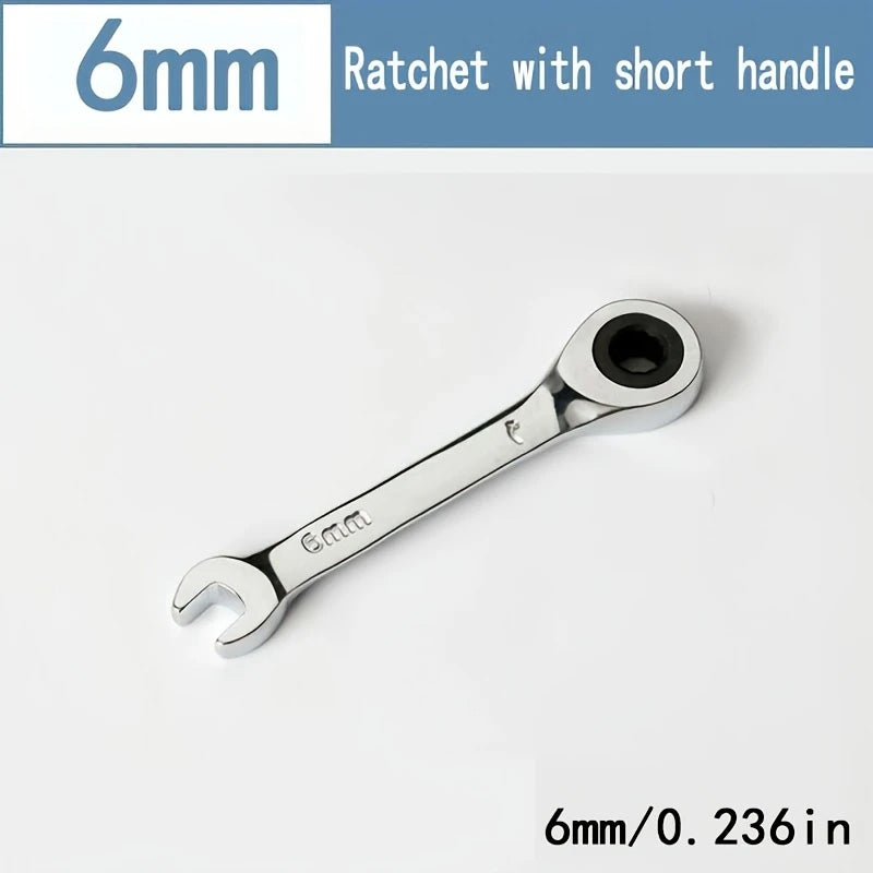 CR-V Steel Ratcheting Combination Wrench