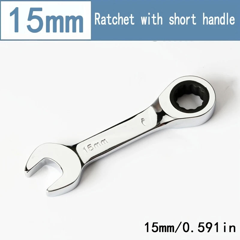 CR-V Steel Ratcheting Combination Wrench