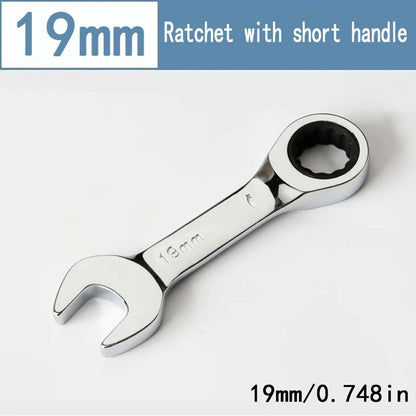 CR-V Steel Ratcheting Combination Wrench