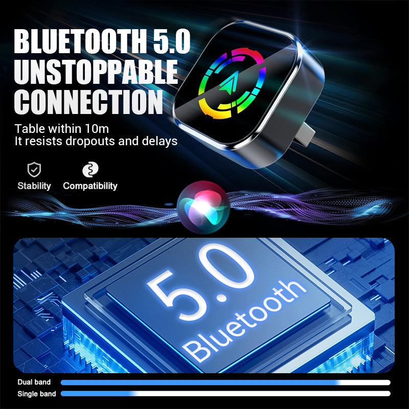 🎉Up to 50% OFF🎉2-in-1 Draadloze Adapter voor iPhone & Android Auto