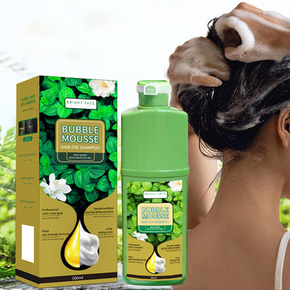 💈50% OFF NOW! Long-Lasting Plant-Based Foam Hair Dye, Bubble Mousse Hair Dye Shampoo, Easy At-Home Hair Color, Gentle Formula for Gray Hair Coverage