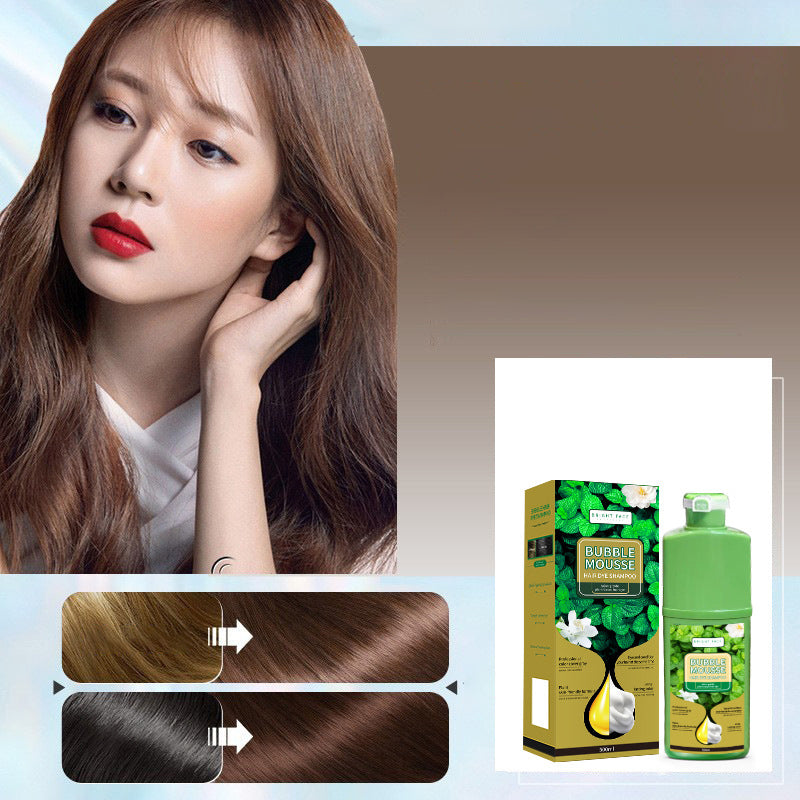 💈50% OFF NOW! Long-Lasting Plant-Based Foam Hair Dye, Bubble Mousse Hair Dye Shampoo, Easy At-Home Hair Color, Gentle Formula for Gray Hair Coverage