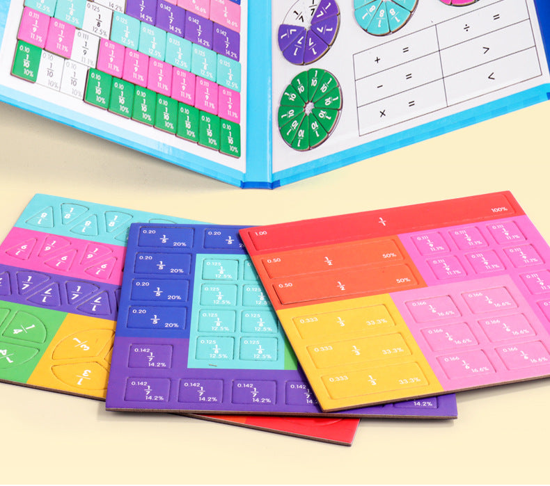 🔥LAST DAY SALE 49% OFF🏅Montessori Magnetic Book Fraction Puzzle