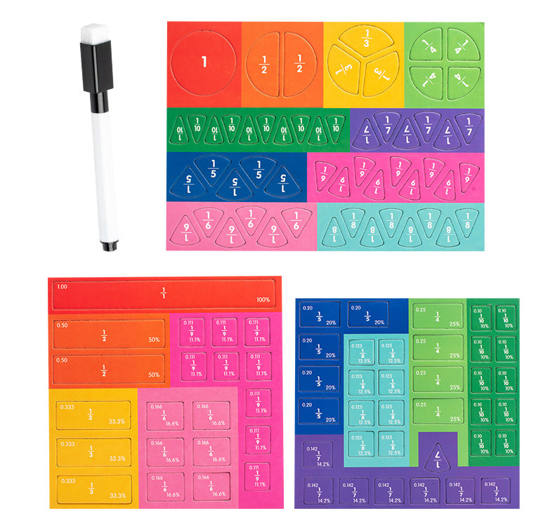 🔥LAST DAY SALE 49% OFF🏅Montessori Magnetic Book Fraction Puzzle