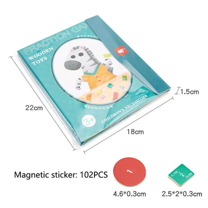 🔥LAST DAY SALE 49% OFF🏅Montessori Magnetic Book Fraction Puzzle