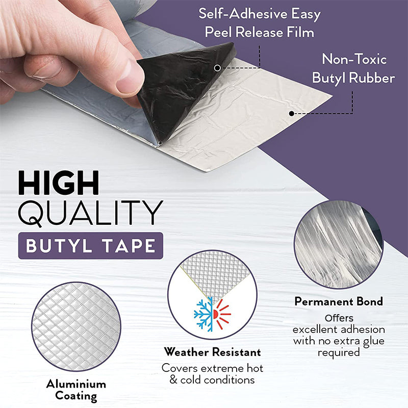 🛡️ 50% OFF NOW! 💧 Aluminum Foil Waterproof Tape – Butyl Adhesive, Instant Seal & Weather-Resistant – For Roof, Pipe & Auto Repairs 🔧