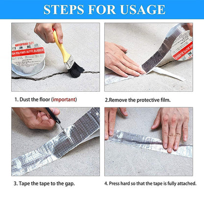 🛡️ 50% OFF NOW! 💧 Aluminum Foil Waterproof Tape – Butyl Adhesive, Instant Seal & Weather-Resistant – For Roof, Pipe & Auto Repairs 🔧