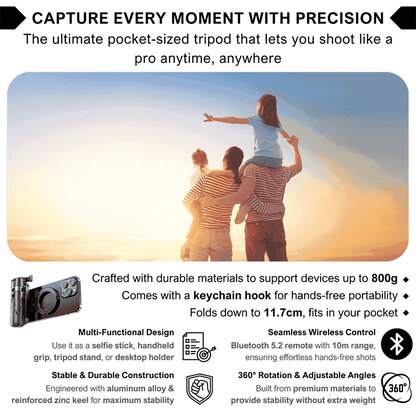 Compact Multi-Function Extendable Selfie Stick