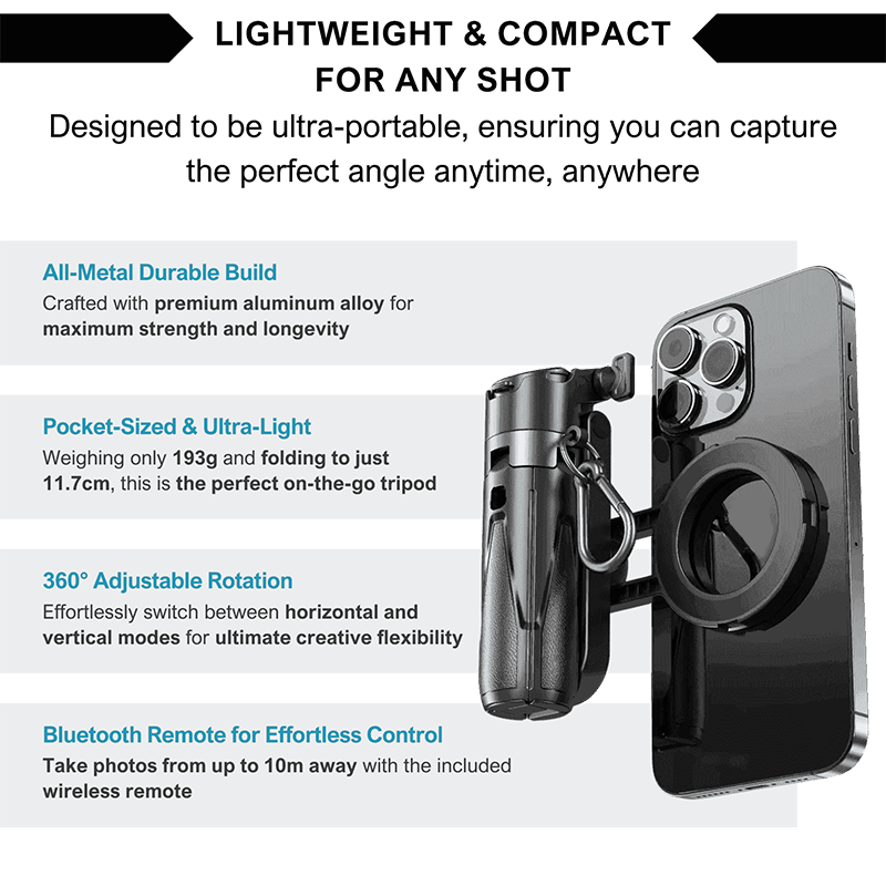 Compact Multi-Function Extendable Selfie Stick