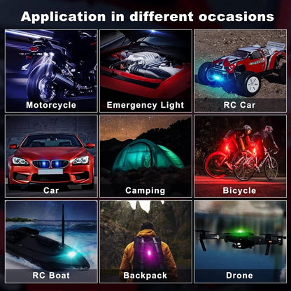 8 Farver Trådløse LED-lamper med Fjernbetjening