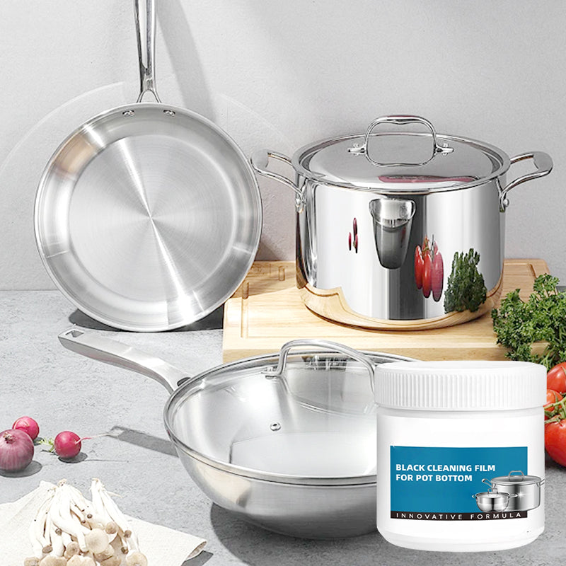 🔥 Paste remover for burnt cookware – deep cleaning for pots/pans without scratches, removes grease and charring in 5 minutes 🧽✨