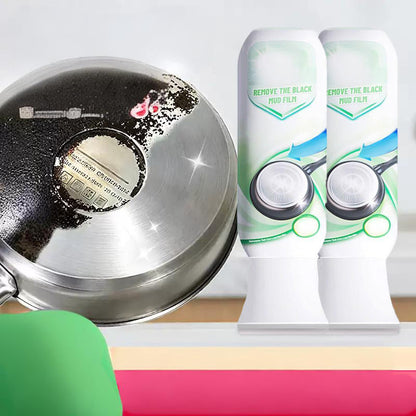 ⏳Today Only: 50% Off⏰Burnt Residue Remover Mud Film - Dissolves Stubborn Carbonized Grease in 5 Mins, Non-Toxic & No Scrubbing Needed 🍳📦
