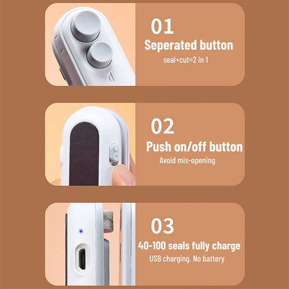 💥Mini Home Handheld Portable Pressure Sealing Machine / Snack Plastic Bag Heat Sealing Machine