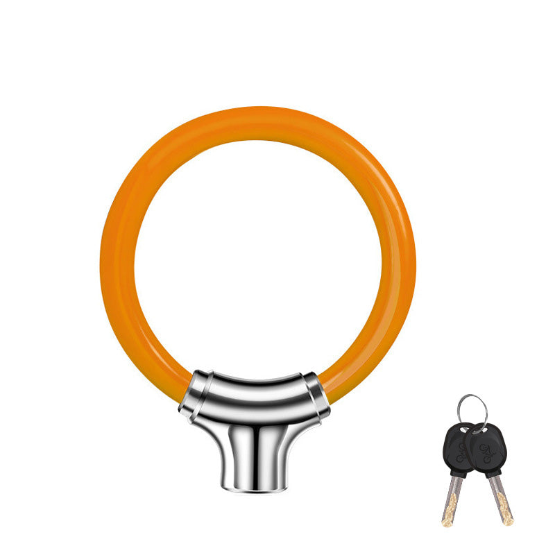 🚲 Portable Anti-Theft Ring-Shaped Steel Cable Lock for Bicycles 🔒