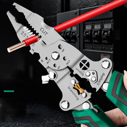 ⚡🔌50% OFF NOW! Multi-Function Foldable Wire Stripper with Voltage Tester – All-in-One Electrical Pliers for Stripping, Cutting, Crimping & Voltage Detection