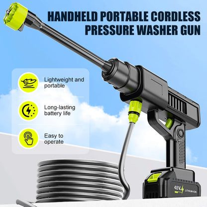 💦Cordless Pressure Washer and Single Port Charger Base, Bottle Portable Washer for Car,Home Cleaning & Garden Watering fathersdaygift