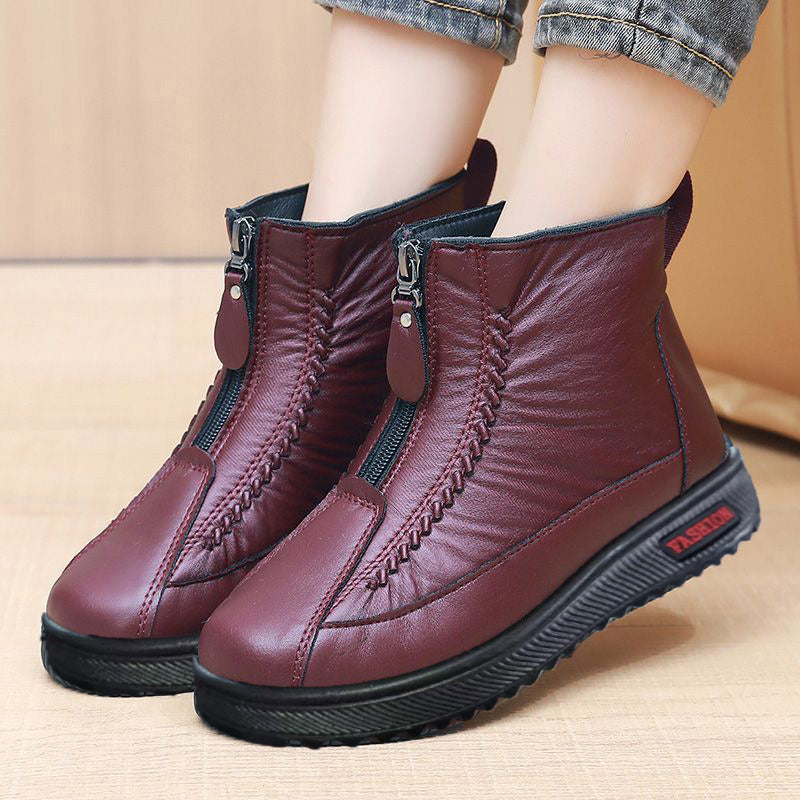 👢 Women's Winter Warm Leather Ankle Boots