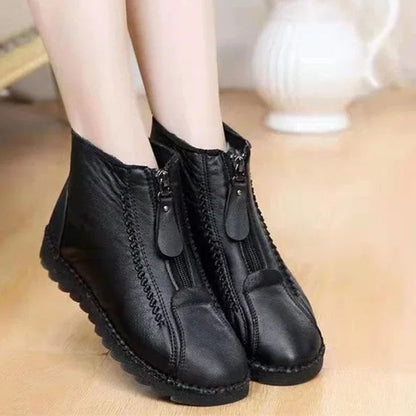 👢 Women's Winter Warm Leather Ankle Boots