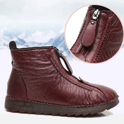 👢 Women's Winter Warm Leather Ankle Boots