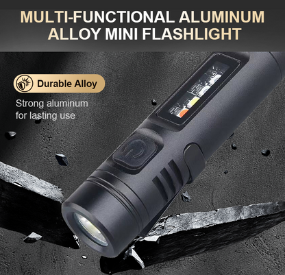 🔦 BUY 2 GET 1 FREE! ✨ Multifunctional Aluminum Alloy Mini Flashlight - 3 Lighting Modes & 100m Long Beam, Waterproof & Shockproof⚡