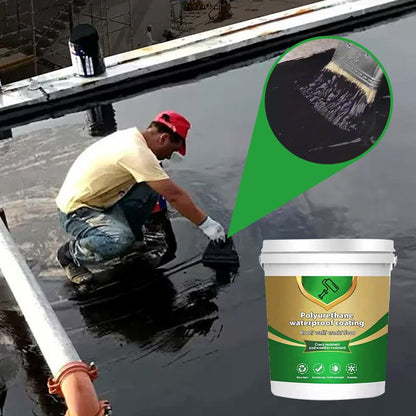 🏠50% OFF NOW! Polyurethane Waterproof Coating Sealant – Crack Resistant Weatherproof Liquid Rubber for Roof, Wall, Floor Repair