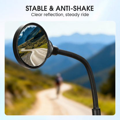 Flash Sale: 50% Off⚡360° Rotatable Universal Bicycle Rearview Mirror Set