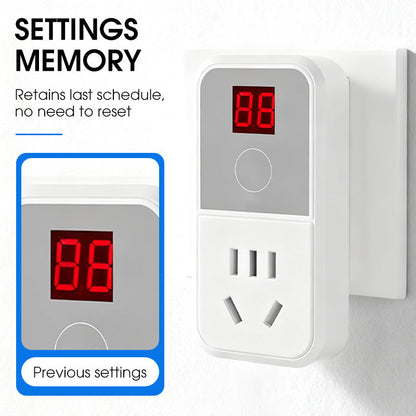 🛡️⚡Programmable Digital Timer Outlet， Save Energy & Automate Your Home！💡🔌 Ideal for Lights， Holiday Decor， Aquariums – Easy to Set， DST Ready.