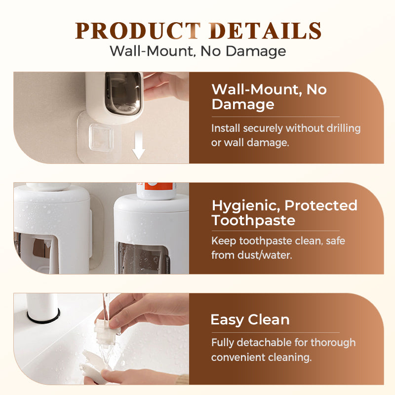 🛡️🦷Antibacterial Touchless Automatic Toothpaste Dispenser