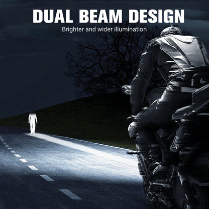 Motorcycle Dual-Beam External Spotlight / Strobe & Variable Light Mode
