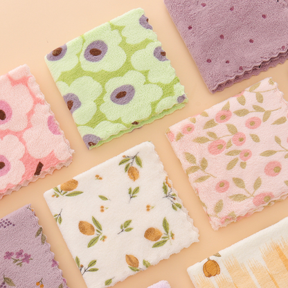5PCS Set of Coral Fleece Absorbent Lint-Free Dishcloths for Home Use🫧