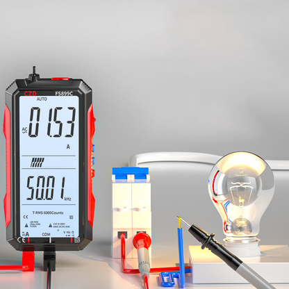 ⚡USB Rechargeable Digital Multimeter🔋– 6000 Counts, Large Color Screen & Backlight! 🛠️🔌