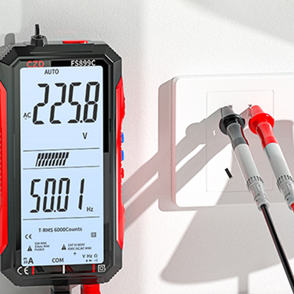 ⚡USB Rechargeable Digital Multimeter🔋– 6000 Counts, Large Color Screen & Backlight! 🛠️🔌