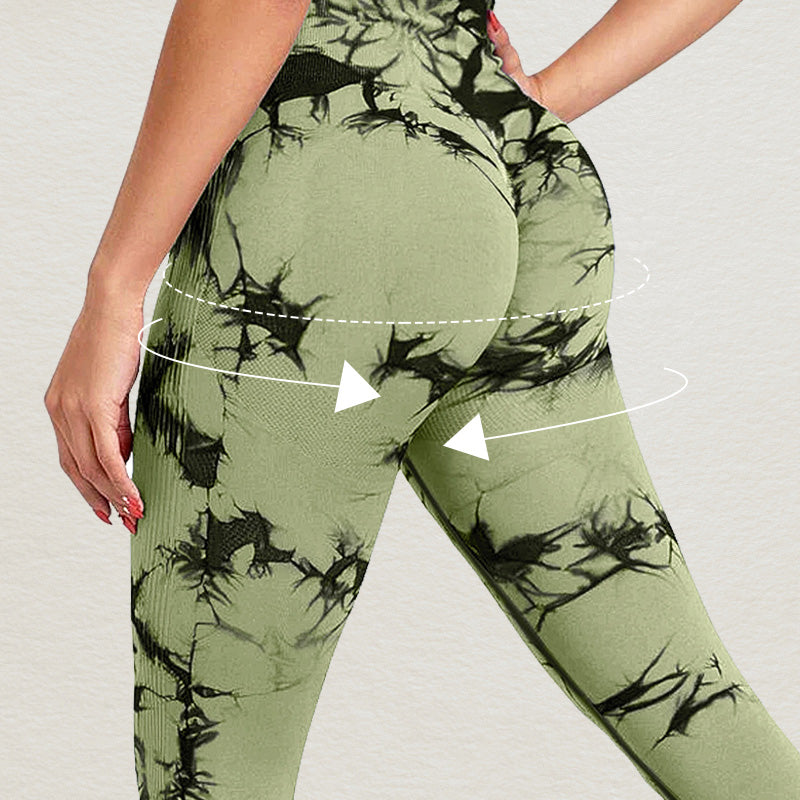Women's Trendy Tie-Dye Tummy Control Yoga Legging