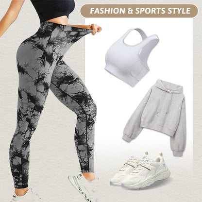 Women's Trendy Tie-Dye Tummy Control Yoga Legging