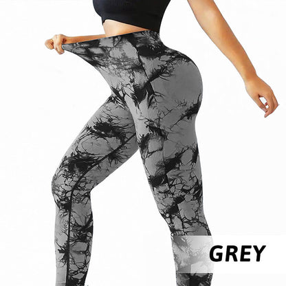 Women's Trendy Tie-Dye Tummy Control Yoga Legging