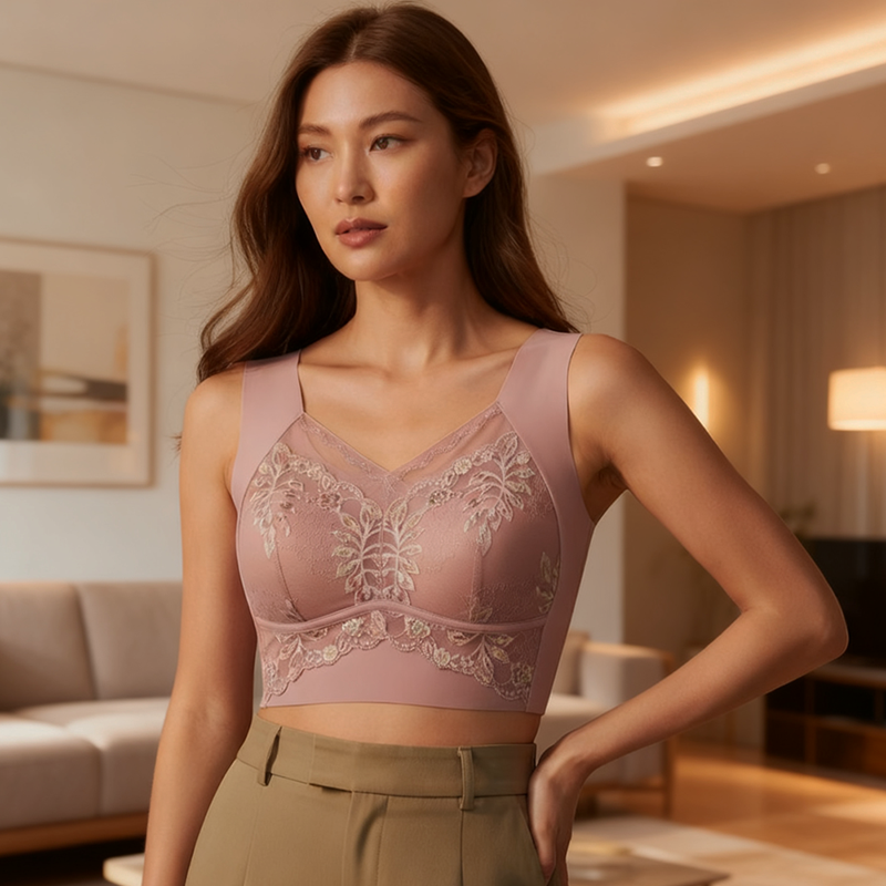 Elegant Ladies' Seamless Lace Strapless Luxury Bra