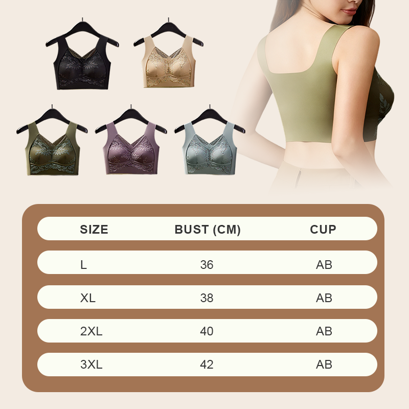 Elegant Ladies' Seamless Lace Strapless Luxury Bra
