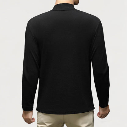 Men’s Antibacterial Solid Color Thermal Long Sleeve Top