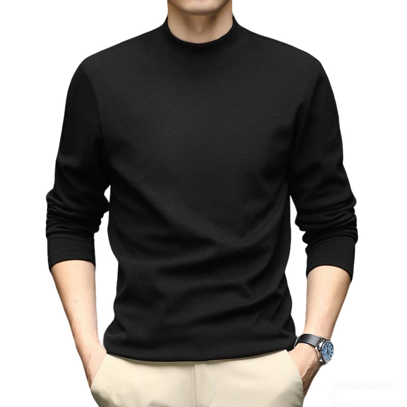 Men’s Antibacterial Solid Color Thermal Long Sleeve Top