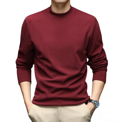 Men’s Antibacterial Solid Color Thermal Long Sleeve Top