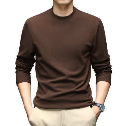 Men’s Antibacterial Solid Color Thermal Long Sleeve Top