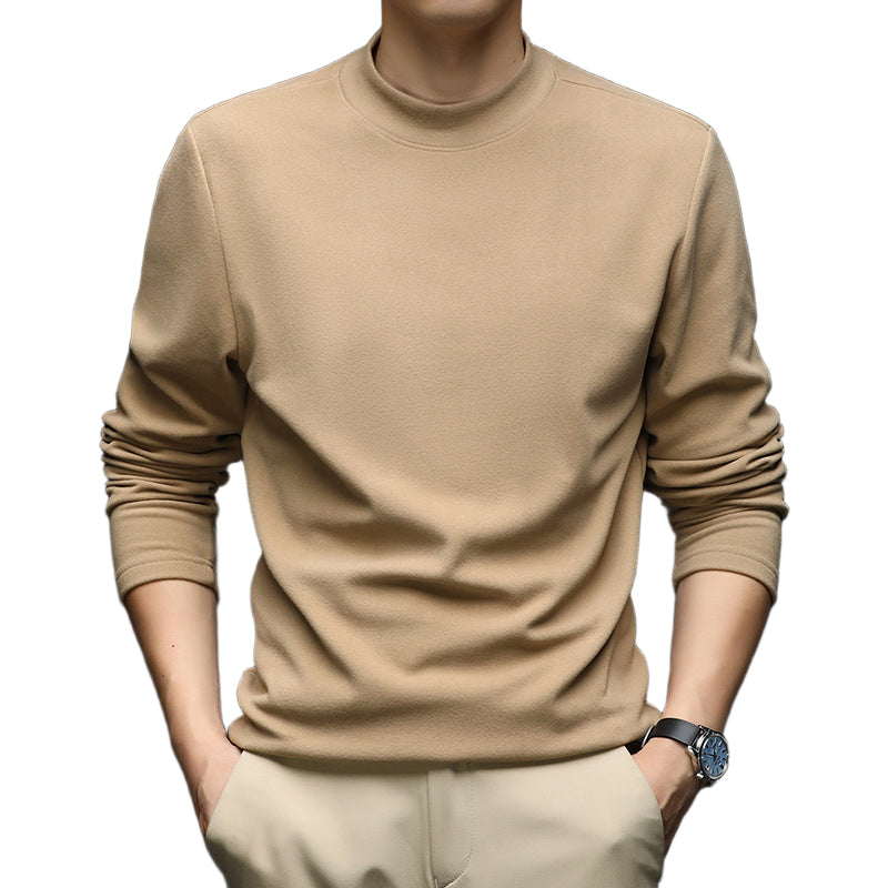 Men’s Antibacterial Solid Color Thermal Long Sleeve Top