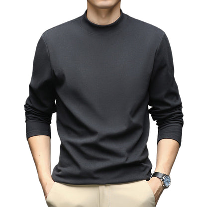Men’s Antibacterial Solid Color Thermal Long Sleeve Top