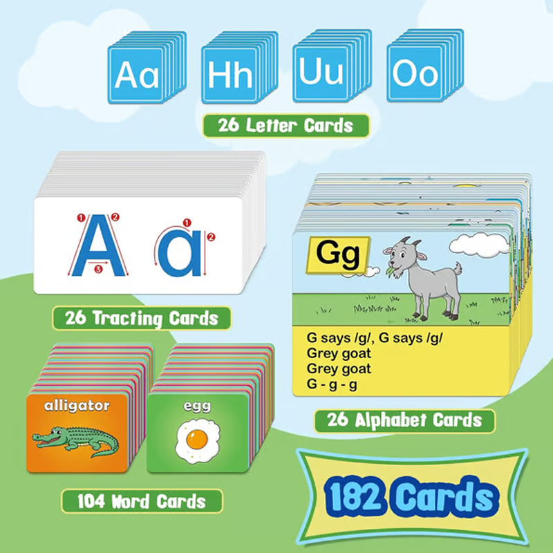 Children's Enlightenment Interactive Alphabet Learning Pocket Chart Set