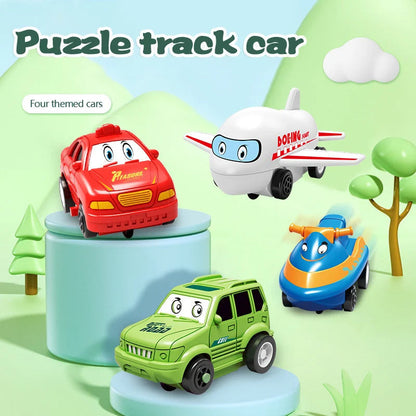 🔥Best Christmas Gift🚗🚗🚗Children's Educational Puzzle Track Car Toy Set