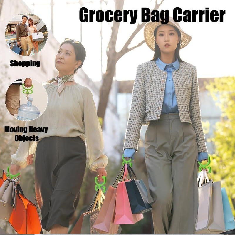 Ergonomic Grocery Bag Carrier for Shopping & Travel